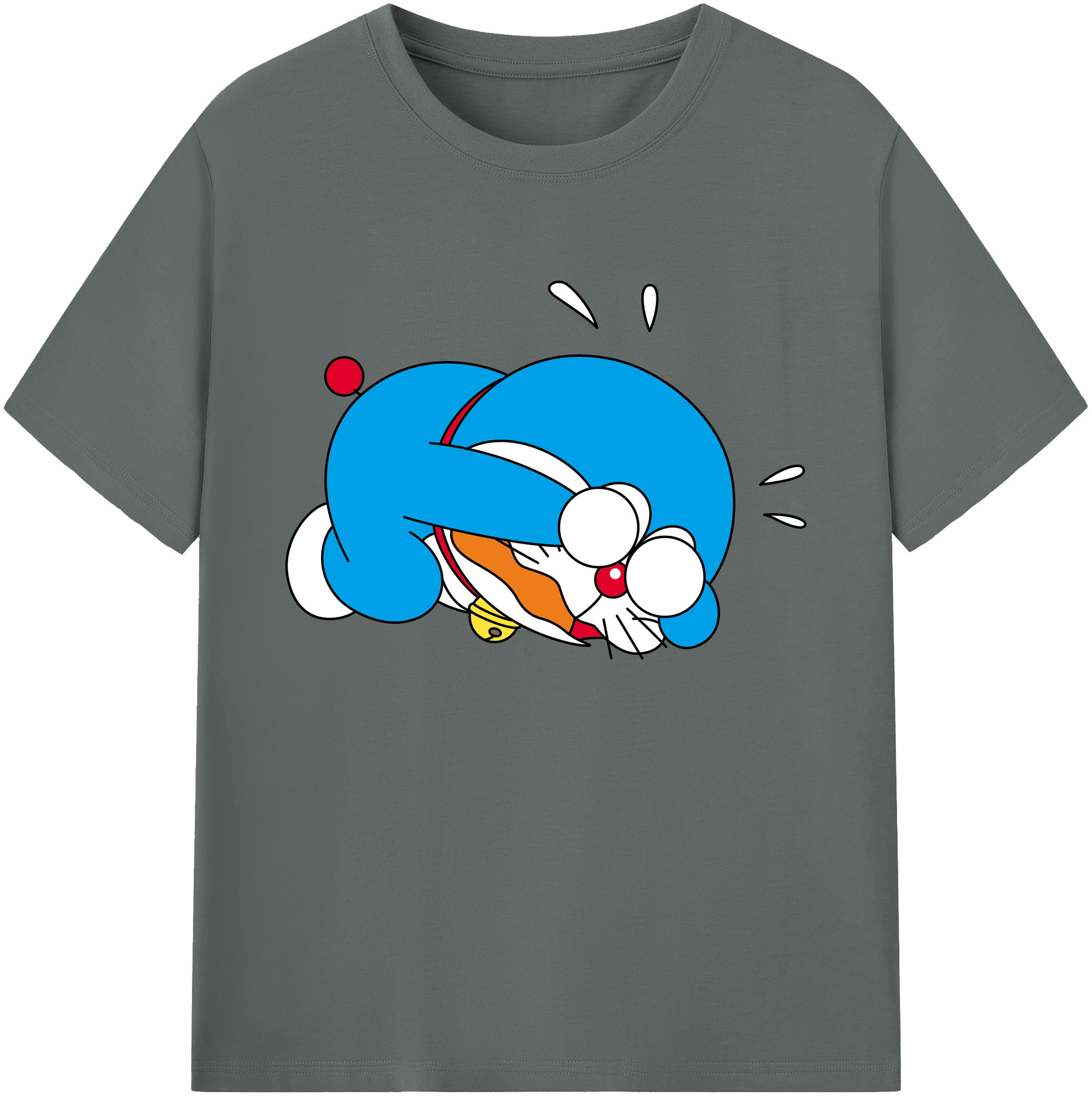 （画像用） ドラえもん Doraemon 綿100％ メンズ半袖Tシャツ｜肌触りやわらか＆通気性
